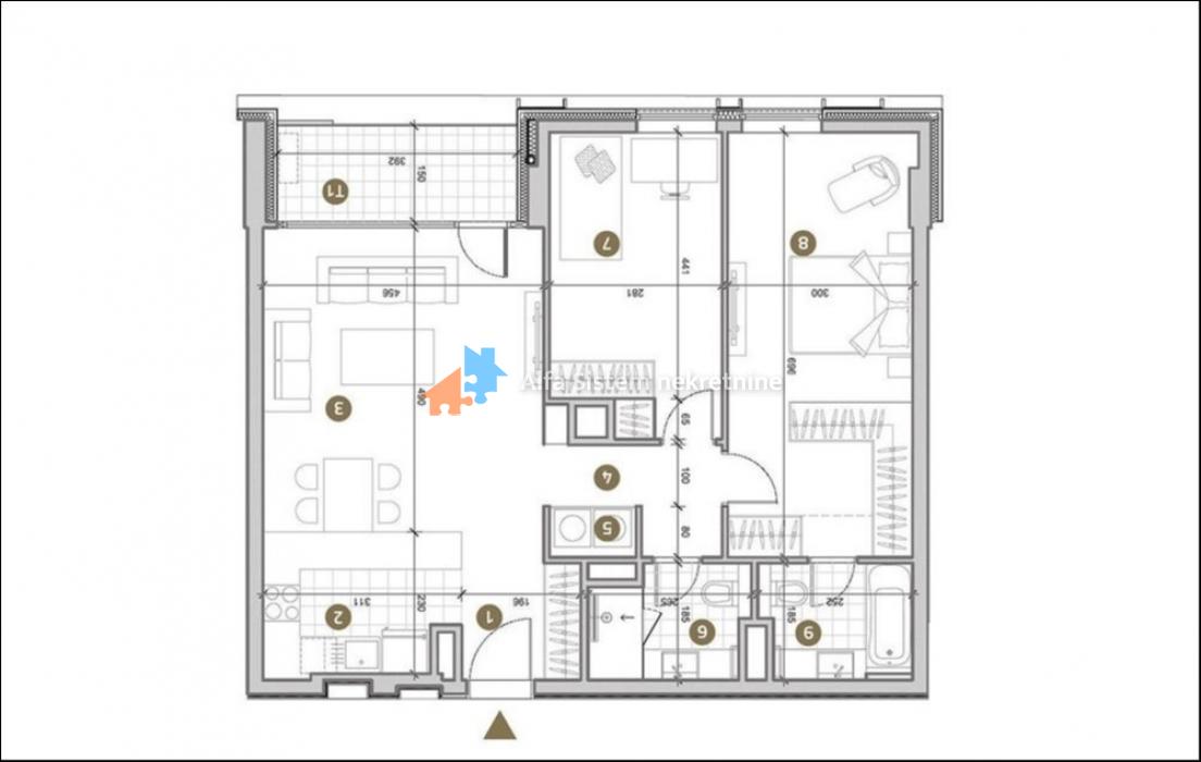 Izdavanje: Trosoban stan 89 m², Savski venac – Beograd