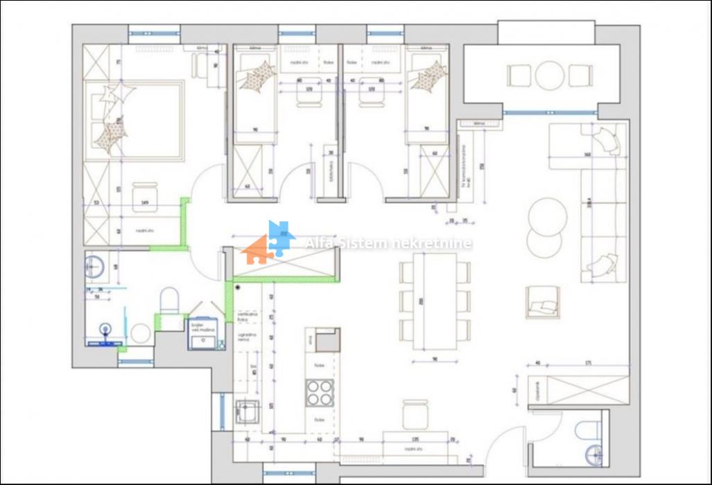 Izdavanje: Četvorosoban stan 90 m², Bežanijska kosa – Beograd